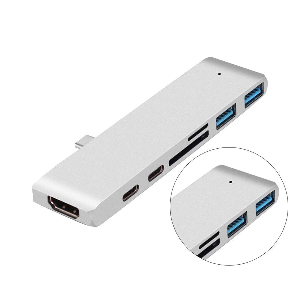 USB C Hub Thunderbolt 7 i 1 med 1 USB C Hane