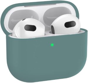 Grön Apple AirPods 3 skal silikon skyddsfodral för AirPods 3