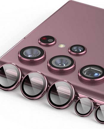 Burgundy Samsung S22 Ultra Kamera Linsskydd